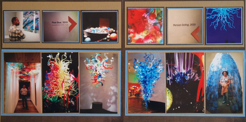 Chihuly scrapbook layout